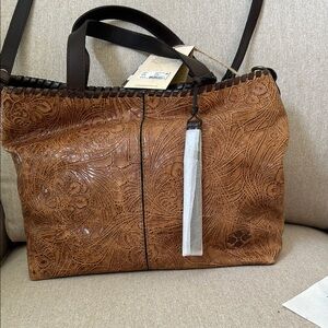 Patricia Nash carved leather bag